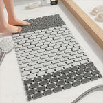 Rubber Shower Mat For Bathroom ( 37x67 Cm White )