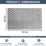 PVC Shower Mat for Bathroom Floor ( 40x70 cm, Silver )