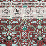 Riyasat Printed Carpet For Home And Office ( 5x7 ft, Classic Red )
