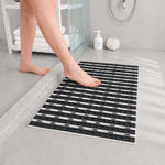 Rubber Shower Mat For Bathroom ( 38x70 Cm Black )