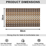 Plastic Shower Mat For Bathroom (36x68 Cm Brown )