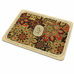 Kitchen Dish Drying Mat | Red Floral Mandala Print | 35x55 cm