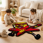 Tufted Wool Wall Hanging Rug Premium Cartoon Pattern Handmade Decorative Art For Bedroom Living Room Nursery Decor 67 x 50 cm