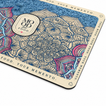 Kitchen Dish Drying Mat | Blue Beige Mandala Print | 35x55 cm