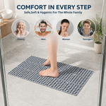 Rubber Shower Mat For Bathroom ( 40x66 Cm Grey )