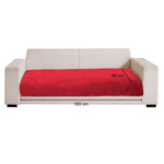 Rabbit Fur Sofa Cover 3 Seater (Maroon, 68x183 cm)