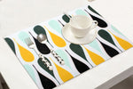 Placemat/Utensil Mat for HomeSet of 4 Piece (Drop_30x45 Cm)