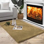 Rabbit Fur Soild Carpet (Anti-Gold, 3x5 Feet)