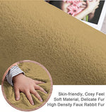 Rabbit Fur Soild Carpet (Anti-Gold, 3x5 Feet)