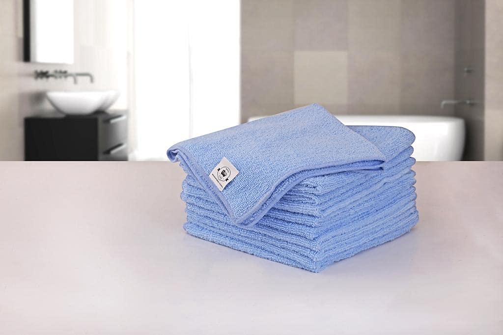Cleaning Cloths, All-Purpose for House Pack of 5 (12in x 12in, Blue)