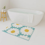 Macau Flower Bath Mat (40x60 cm,Aqua)