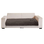 Rabbit Fur Sofa Cover 3 Seater (Cocoa, 68x183 cm)