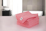 Cleaning Cloths, All-Purpose for House Pack of 10 (12in x 12in, Pink)