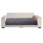 Rabbit Fur Sofa Cover 3 Seater (Grey, 68x183 cm)