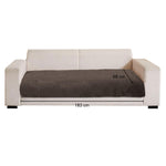 Rabbit Fur Sofa Cover 3 Seater (Chocolate, 68x183 cm)