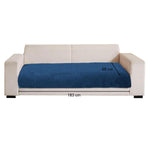 Rabbit Fur Sofa Cover 3 Seater (Teal, 68x183 cm)