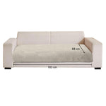 Rabbit Fur Sofa Cover 3 Seater (Light Beige, 68x183 cm)