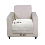 Rabbit Fur Sofa Cover Pack of 2 (61x66 cm, White)