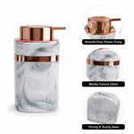 Marble Pattern Plastic Soap Dispenser For Bathroom And Kitchen Sink  ( 13.5x7 cm White )
