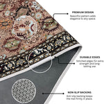 Riyasat Printed Carpet For Home And Office ( 4x6 ft, Peach Vintage )
