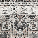 Riyasat Printed Carpet For Home And Office ( 3x5 ft, Vintage Grey )