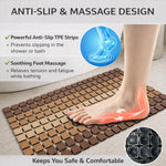 Plastic Shower Mat For Bathroom (36x68 Cm Brown )