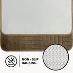 Bahrain Intersect Microfiber Bath Mat (40x58cm Coffee)