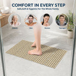 Rubber Shower Mat For Bathroom ( 40x66 Cm Taupe )