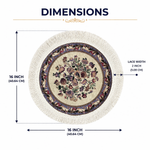 Floral Pattern Dining Table Mats ( 36x36cm, Multicolor, Set Of 2 )
