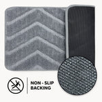 Austria Zigzag Microfiber Bath Mat (41x60cm Grey)