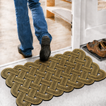 Rubber Door Mat Weave Textured ( 45x75 cm Golden )