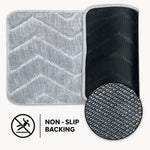 Austria Zigzag Microfiber Bath Mat (41x60cm Silver)