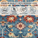 Riyasat Printed Carpet For Home And Office ( 3x5 ft, Royal Blue )
