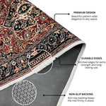 Riyasat Printed Carpet For Home And Office ( 5x7 ft,Royal Red )