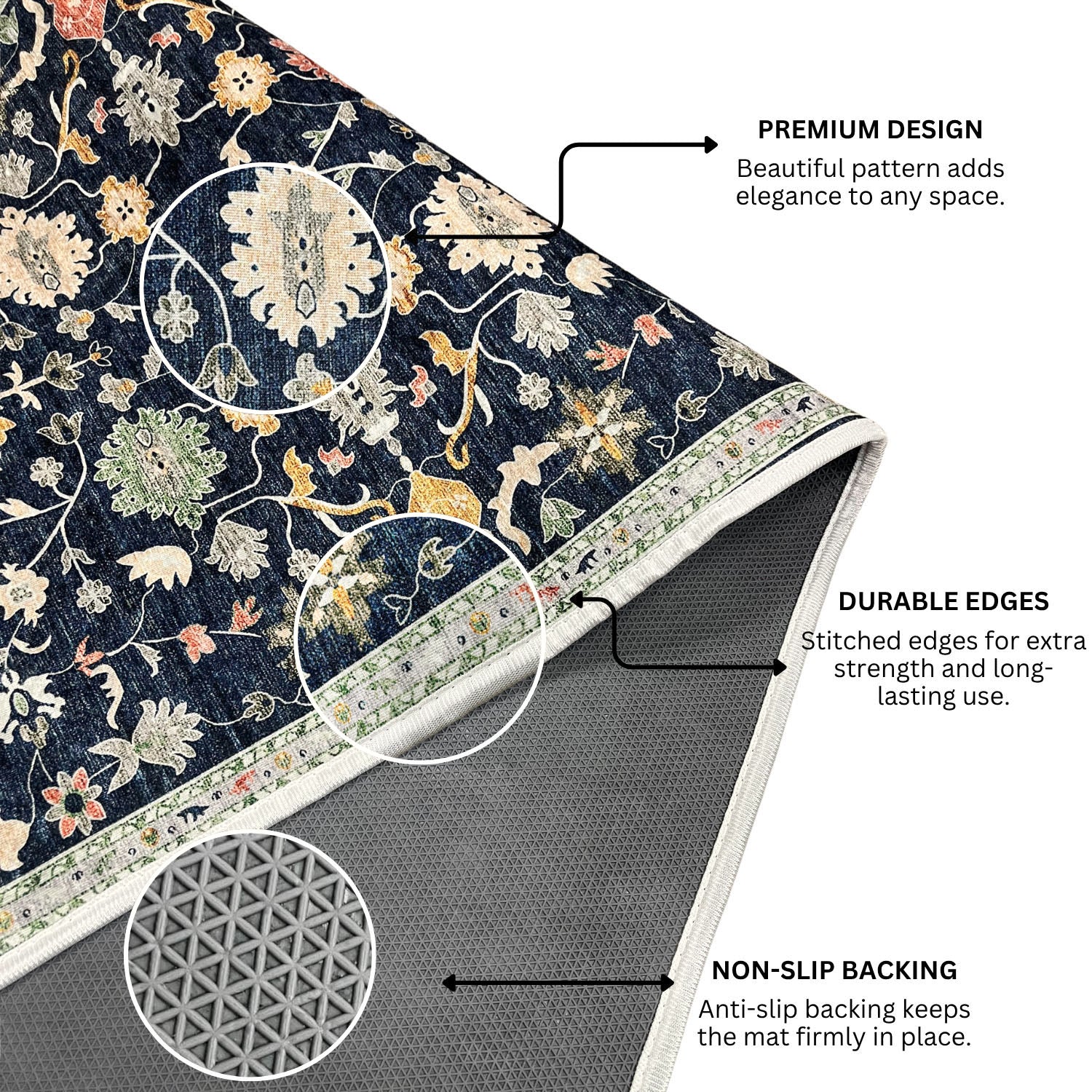Riyasat Printed Carpet For Home And Office ( 5x7 ft, Midnight Floor )