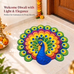 3D Rangoli Mats ( 56x56 cm, Multi )