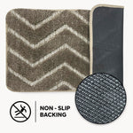 Austria Zigzag Microfiber Bath Mat (41x60cm Brown)