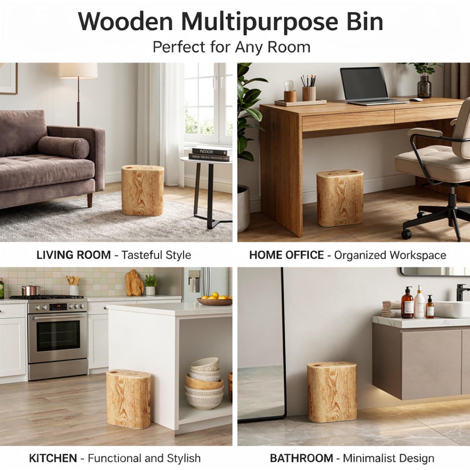 Portable Plastic Dustbin For Home And Kitchen (  28x14.5x29 cm, Beige )