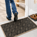 Rubber Door Mat Geometric Textured ( 45x75 cm Copper )