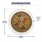 Sapphire Medallion Dining Table Mats ( 36x36cm, Multicolor, Set Of 2 )