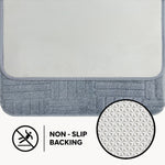 Bahrain Intersect Microfiber Bath Mat (40x58cm Sky Blue)