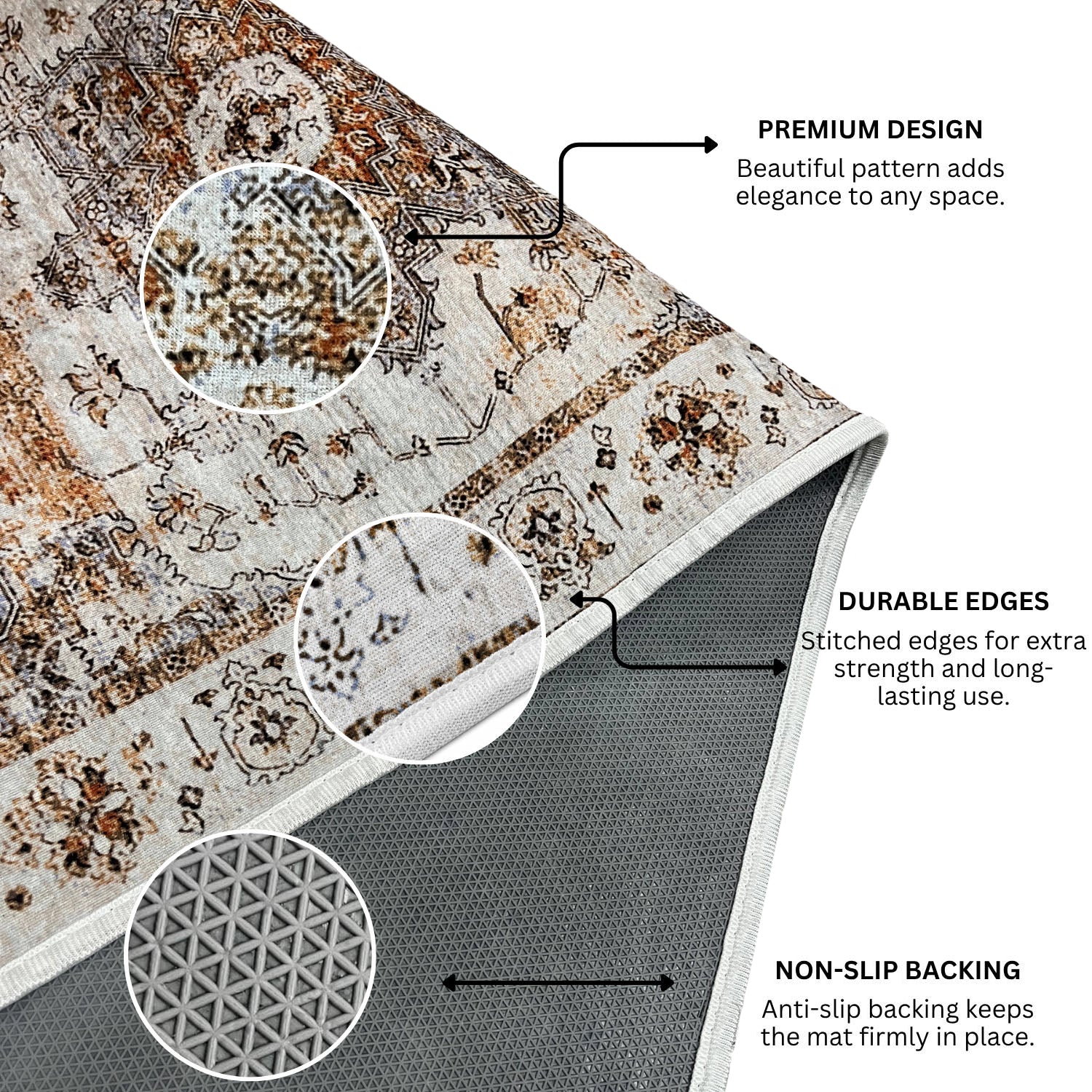 Riyasat Printed Carpet For Home And Office ( 5x7 ft, Rustic heritage )