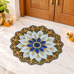 3D Rangoli Mats ( 57x57 cm, Blue )