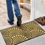 Rubber Door Mat Mosaic Textured ( 45x75 cm Golden )
