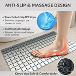 Plastic Shower Mat For Bathroom (36x68 Cm Grey )