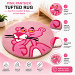 Premium Wool Tufted Rug Cartoon Character Unique Design Floor Mat For Kids Room Bedroom Home Decor High Warmth All Season (61x61 cm, Pink, Pack of 1)