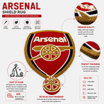 Arsenal Wool Tufted Floor Mat  (81x72 cm, Red Gold White Black )