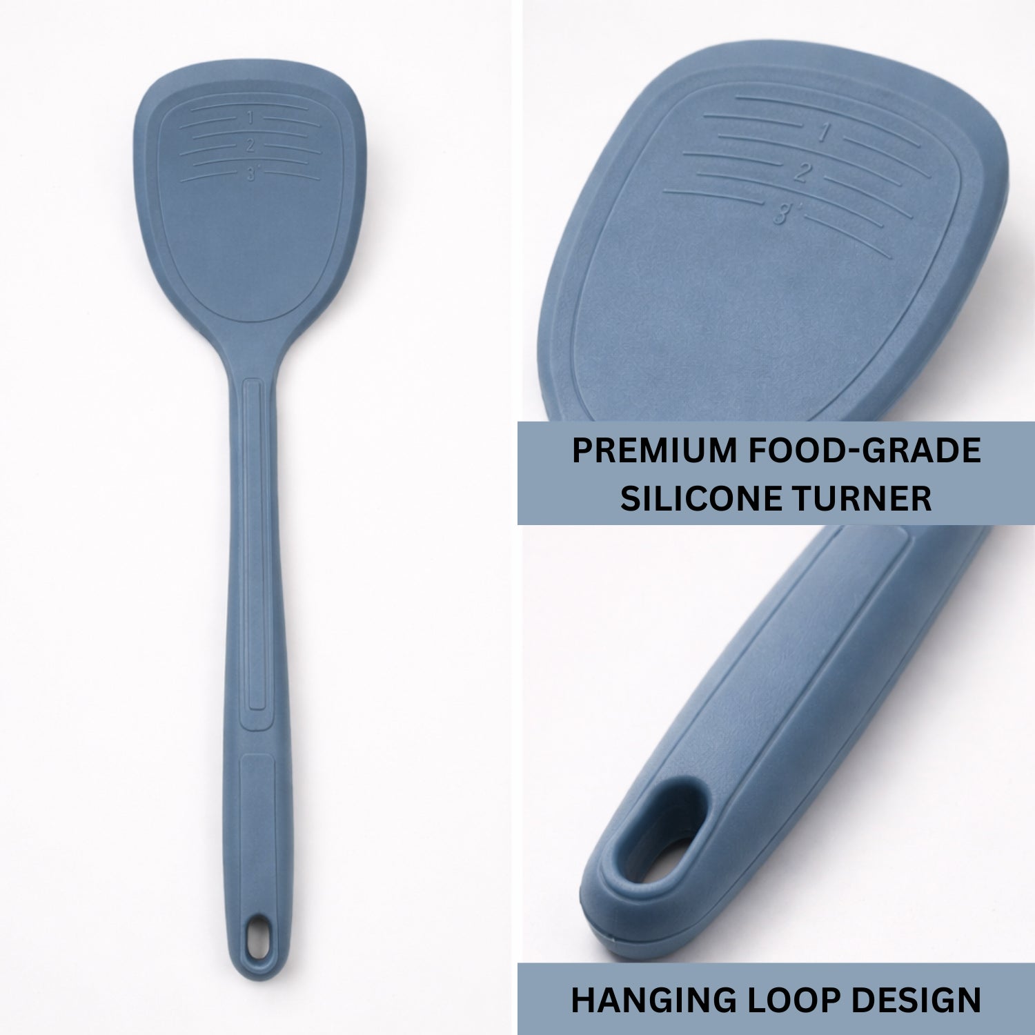 Silicone Spatula For High Heat Cooking And Baking ( 9x31.5cm, DarkBlue )
