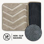 Austria Zigzag Microfiber Bath Mat (41x60cm Beige)