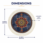 Royal Medallion Dining Table Mats ( 36x36cm, Multicolor, Set Of 2 )